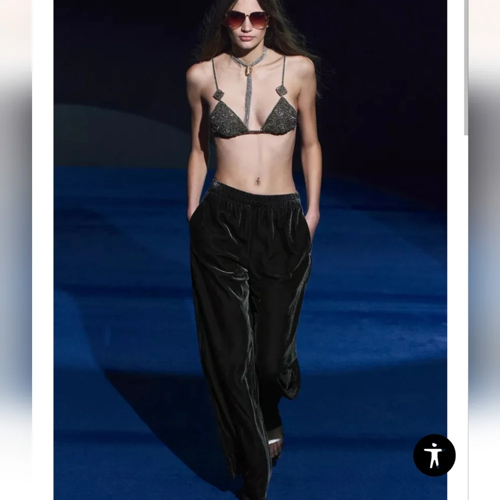 METALLIC PIECE FRINGE NECKLACE SIZE M - Picture 3 of 5